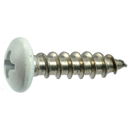 Midwest Fastener Sheet Metal Screw, #10 x 3/4 in, Painted 18-8 Stainless Steel Pan Head Phillips Drive, 100 PK 09083